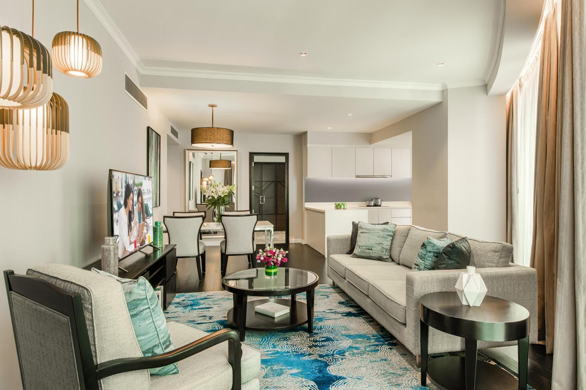Hotel Ascott Kuala Lumpur Zewnętrze zdjęcie Living room of a suite